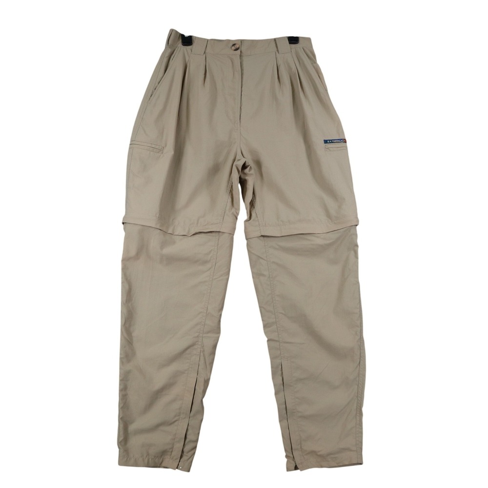 ExOfficio Convertible Cargo Pants Women 10 Tan Zip Off Hiking Outdoor Utility
